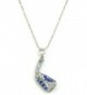Sapphire Golf Club Necklace Adorned with Crystals From Swarovski - C2125Y7RT9Z