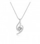 Platinum Italian designed PURE SILVER GREATEST LOVE Heart Pendant Necklace - CU17YXA2AZA