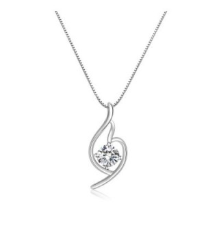 Platinum Italian designed PURE SILVER GREATEST LOVE Heart Pendant Necklace - CU17YXA2AZA
