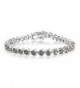 Bling Jewelry CZ Simulated Rainbow Topaz Tennis Bracelet Rhodium Plated - CR1158QFRDN