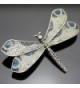 Silver Fashion Victorian Dragonfly Simulated in Women's Brooches & Pins