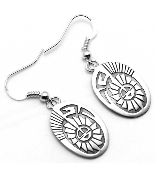 Navajo Sterling Silver Sun Face Earrings - CE128QD4TC9