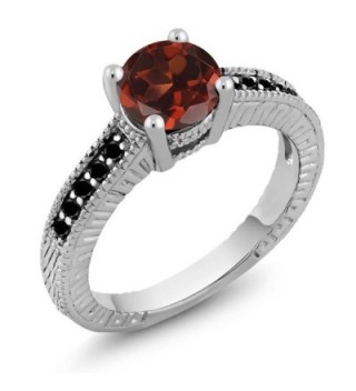 Garnet Diamond Sterling Engagement Available