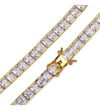 Tennis Square Simulated Diamond Bracelet