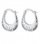 AOVR Fashion Women's Hollow Ear Clip 925 Sterling Silver Plated Hoop Earrings - PCE632 - CX17AZH8GX6