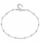 Fine Sterling Silver Adjustable Anklet - Bead Chain - CD1820IHA0W