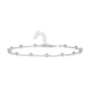 Fine Sterling Silver Adjustable Anklet