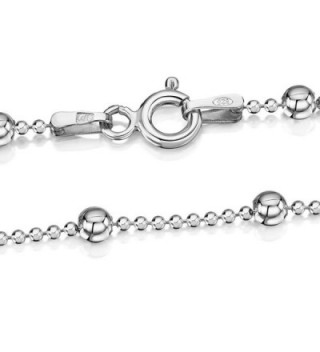 Fine Sterling Silver Adjustable Anklet in Women's Anklets