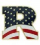 PinMart's American Flag Republican Party "R" Patriotic Enamel Lapel Pin - CS11RM4GY7H