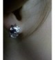Uloveido Sterling Earrings Zirconia R564 Silver in Women's Hoop Earrings