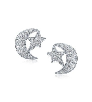 Bling Jewelry Crescent earrings Sterling in Women's Stud Earrings