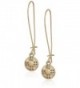 The SAK Elongated Etched Drop Earrings - Gold - C717YLNQ0UU