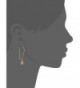 Elongated Etched Gold Drop Earrings