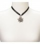 Bavarian Rhinestone Edelweiss Satin Necklace in Women's Pendants