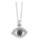 Finejewelers Sterling Silver 18 Inch Evil Eye Pendant Necklace - C9183K04I44