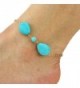 OVERMAL Women Fashion Punk Metal And Stone Anklets Beach Foot Jewelry - C81266XRSNX