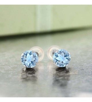 White Topaz Gemstone Birthstone Earrings
