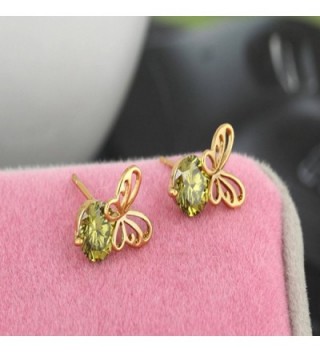 YAZILIND Charming Butterfly Zirconia Earrings in Women's Stud Earrings