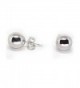 14K White Gold 7mm Round Polished Ball Post Stud Earrings - C212CDDB985