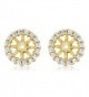 925 Yellow Gold Plated Sterling Silver Earring Jackets for 7mm Round Studs - CJ11MMEEA77