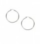 Medium .925 Sterling Silver Round Circle Hoop Earrings 40mm 1.6" - CU117ZAUEF5