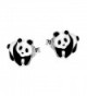 Adorable Colored Enamel Sterling Earrings