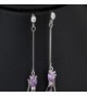 YAZILIND Charming Zirconia Elegant Earrings in Women's Drop & Dangle Earrings