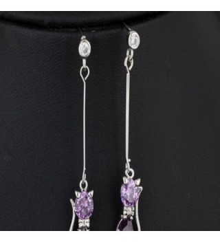 YAZILIND Charming Zirconia Elegant Earrings in Women's Drop & Dangle Earrings