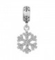 LovelyCharms 925 Sterling Silver Snowflake Dangle Beads Sale Fit Pandora Bracelets - CA12J4BT6VV