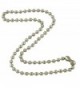4.8mm Large Silver Tone Steel Ball Chain Necklace with Extra Durable Color Protect Finish - CV12IERU73R