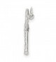 Sterling Silver Flute Charm (1.1in long) - CK119CBG5MR