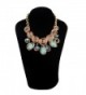 STRIPES Present Golden Colour metal coil design with Crystal and Beads Designer Bib Statement Necklace - CW183GKA6Y2