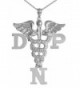 NursingPin - Doctor of Nursing Practice DNP Necklace in Silver - Nurse Jewelry - CH1179HAWWJ