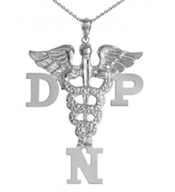 NursingPin - Doctor of Nursing Practice DNP Necklace in Silver - Nurse Jewelry - CH1179HAWWJ
