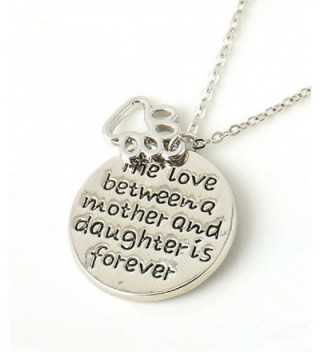 The Love Between Mother and Daughter Is Forever Silver Necklace Shoppingbuyfaith - C41254WSPL1