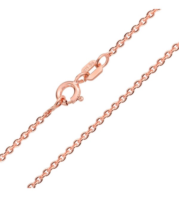 Bling Jewelry 040 Gauge Rose Gold Plated Rolo Chain - CF11F5U3T9B
