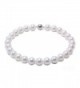 JYX White Round Seashell Pearl Necklace 18" - CE186X95KZM