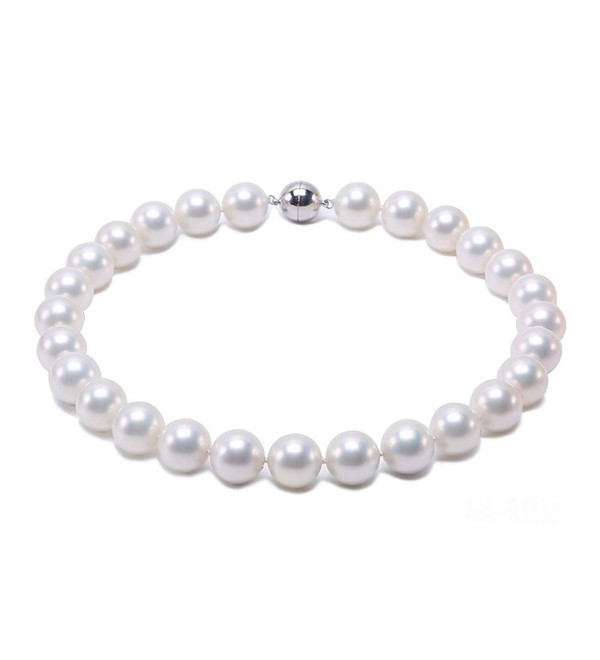 JYX White Round Seashell Pearl Necklace 18" - CE186X95KZM