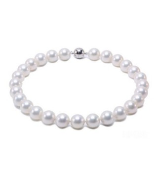 JYX White Round Seashell Pearl Necklace 18" - CE186X95KZM