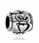 Sterling Silver Celtic Friendship Claddagh Best Friend Charm Sale Cheap Jewelry Beads Fit Pandora Bracelets - CR128OKQ41X