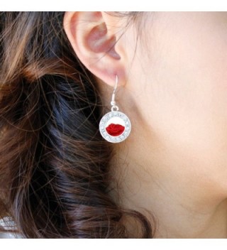 Circle Earrings French Crystal Rhinestones in Women's Drop & Dangle Earrings