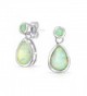 Bling Jewelry Synthetic White Opal Teardrop Sterling Silver Dangle Earrings - CH11JU10GOH
