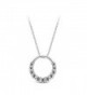T400 Jewelers 925 Sterling Silver "Haeundae" Eternity Circle Pendant Necklace- 18" Love Gift - CT11VO1QUUP