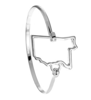 PammyJ Silvertone Mississippi Bangle Bracelet