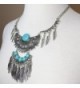 Simulated Turquoise Western Southwestern Necklace in Women's Chain Necklaces