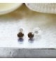 Round Brown Smoky Quartz Earrings in Women's Stud Earrings