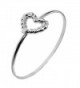 Cape Cod Jewelry-CCJ Rope Open Heart Latch Cuff SilverTone Love Bracelet - CM129CJMT7X