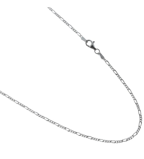 Figaro Chain 1.5mm Italian 925 Sterling Silver Necklace 16-18-20-22-24-30 Inches Available - CY11UNMQYJ3