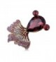 Alilang Crystal Rhinestone Fish Jewelry Pin Brooch - Rose Red - C411FIRNLP3
