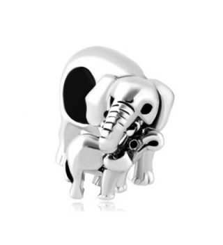 LovelyJewelry Mom Mother Elephant Love Baby Child Charm Beads For Bracelet - CY12EE2B5YB